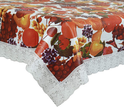 DG ELPUS Printed 2 Seater Table Cover(Grey, PVC)