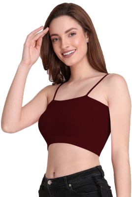 THE BLAZZE Casual Sleeveless Solid Women Maroon Top