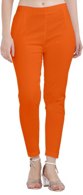 VEDANSH ENTERPRISES Slim Fit Women Orange Trousers