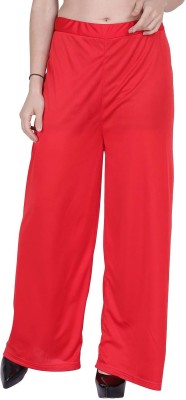 99Prints Regular Fit Women Red Trousers