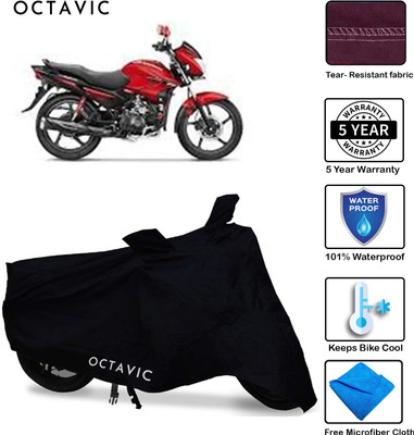AUTOCAD Waterproof Two Wheeler Cover for Hero(Glamour FI, Black)