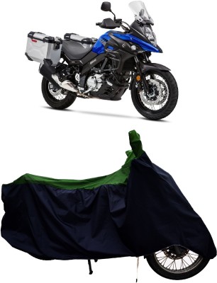 Tricway Two Wheeler Cover for Suzuki(V-Strom 650 XT, Green)