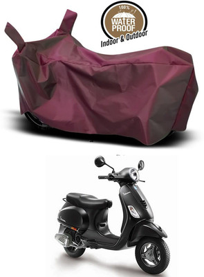 KEDIT Two Wheeler Cover for Vespa(Vespa, Maroon)
