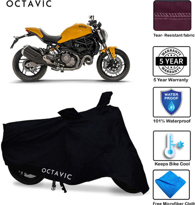 AUTOCAD Waterproof Two Wheeler Cover for Ducati(Monster 821, Black)