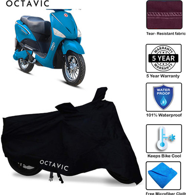 AUTOCAD Waterproof Two Wheeler Cover for Hero(Electric Optima, Black)