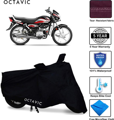 AUTOCAD Waterproof Two Wheeler Cover for Hero(CD deluxe, Black)