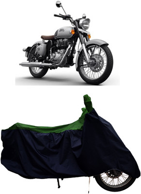 Tricway Two Wheeler Cover for Royal Enfield(Classic Gunmetal, Green)