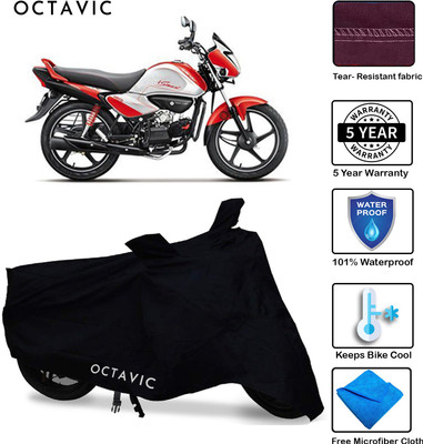 AUTOCAD Waterproof Two Wheeler Cover for Hero(Splendor I Smart, Black)