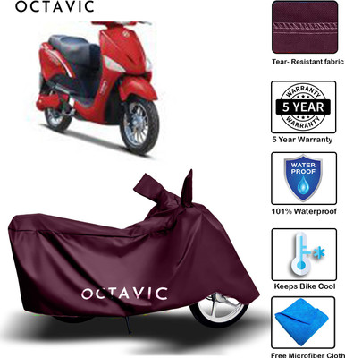 octavic Waterproof Two Wheeler Cover for Hero(E Scoot, Maroon)