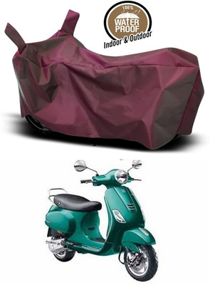 KEDIT Two Wheeler Cover for Vespa(Vespa VXL, Maroon)