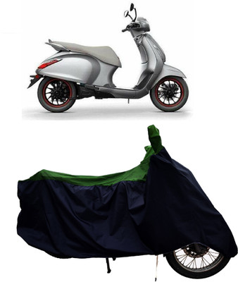 Tricway Two Wheeler Cover for Bajaj(Urbanite Chetak BS6, Green)