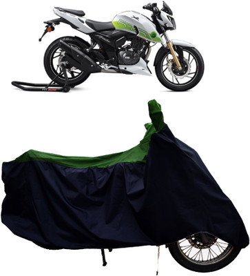 Tricway Two Wheeler Cover for TVS(Apache RTR 200 Fi E100, Green)
