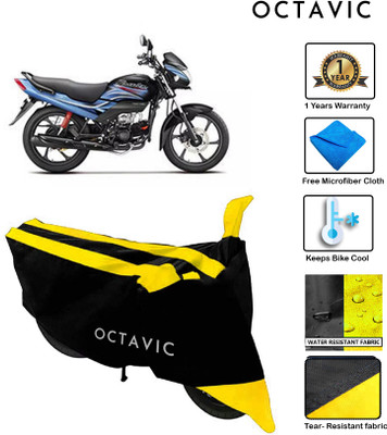 octavic Waterproof Two Wheeler Cover for Hero(Passion Plus, Yellow)