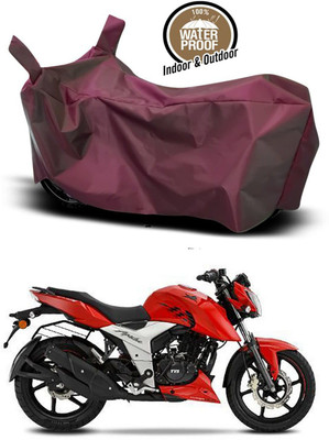 KEDIT Two Wheeler Cover for TVS(Apache RTR 160 4V, Maroon)
