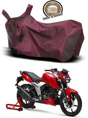 KEDIT Two Wheeler Cover for TVS(Apache RTR 200, Maroon)