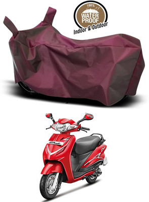 KEDIT Waterproof Two Wheeler Cover for Hero(Duet 125 CC BS6, Maroon)