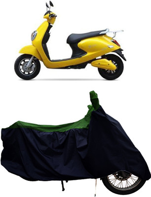 Tricway Two Wheeler Cover for Techo Electra(Emerge BS6, Green)