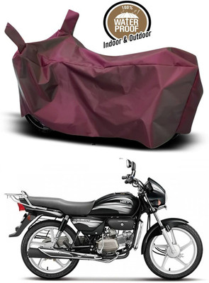 KEDIT Waterproof Two Wheeler Cover for Hero(MotoCorp Splendor Plus, Maroon)