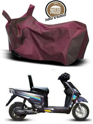 KEDIT Waterproof Two Wheeler Cover for Universal For Bike(Electric NYX, Maroon)
