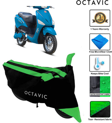 octavic Waterproof Two Wheeler Cover for Hero(Electric, Green)