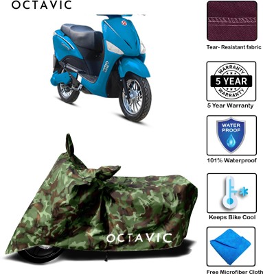 octavic Waterproof Two Wheeler Cover for Hero(Electric Optima, Green)