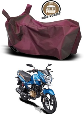 KEDIT Two Wheeler Cover for TVS(Victor New, Maroon)