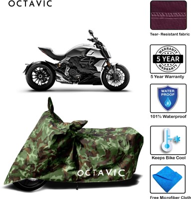 octavic Waterproof Two Wheeler Cover for Ducati(Diavel, Green)