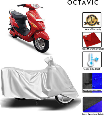 octavic Waterproof Two Wheeler Cover for Hero(E Sprint, Silver)