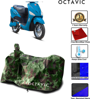octavic Waterproof Two Wheeler Cover for Hero(Electric Optima, Green)
