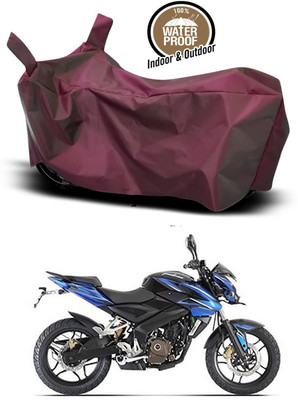 KEDIT Two Wheeler Cover for Bajaj(Pulsar 200 NS DTS-i, Maroon)