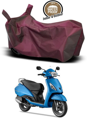 KEDIT Two Wheeler Cover for TVS(Jupiter, Maroon)