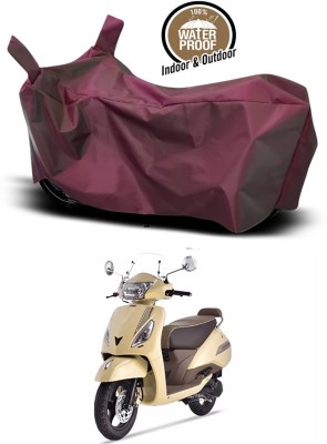 KEDIT Two Wheeler Cover for TVS(Jupiter classic, Maroon)