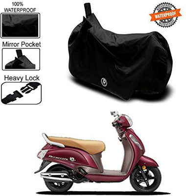 MMSSTAR Waterproof Two Wheeler Cover for Suzuki(Access 125, Black)