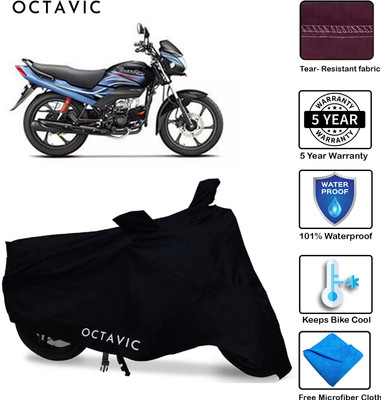 AUTOCAD Waterproof Two Wheeler Cover for Hero(Passion Plus, Black)
