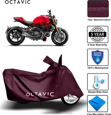 AUTOCAD Waterproof Two Wheeler Cover for Ducati(Monster 795, Maroon)