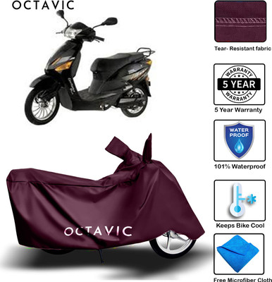 AUTOCAD Waterproof Two Wheeler Cover for Hero(Electric Zippy, Maroon)