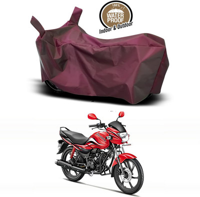 KEDIT Two Wheeler Cover for Universal For Bike(Passion, Maroon)