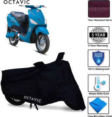 AUTOCAD Waterproof Two Wheeler Cover for Hero(Electric, Black)