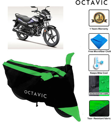 octavic Waterproof Two Wheeler Cover for Hero(Super Splendor, Green, Black)