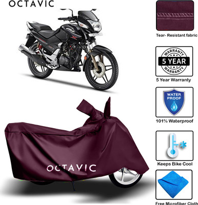 AUTOCAD Waterproof Two Wheeler Cover for Hero(CBZ, Maroon)