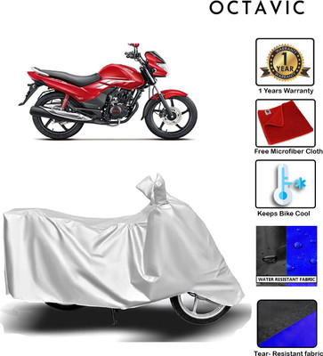 octavic Waterproof Two Wheeler Cover for Hero(Achiever, Silver)