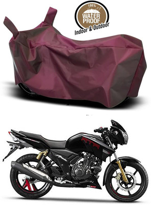 KEDIT Two Wheeler Cover for TVS(Apache RTR 180, Maroon)