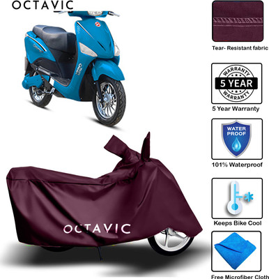 AUTOCAD Waterproof Two Wheeler Cover for Hero(Electric, Maroon)