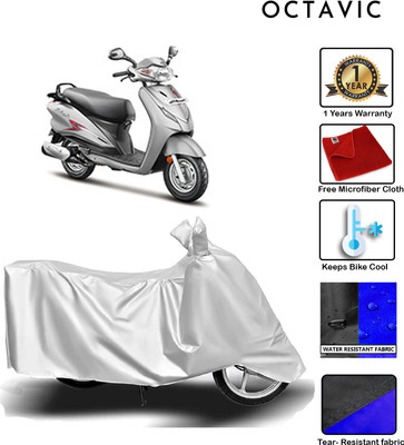 octavic Waterproof Two Wheeler Cover for Hero(Moto Corp Duet, Silver)