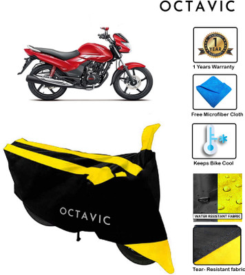octavic Waterproof Two Wheeler Cover for Hero(Achiever, Yellow, Black)