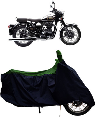 Tricway Two Wheeler Cover for Royal Enfield(Classic Chrome, Green)