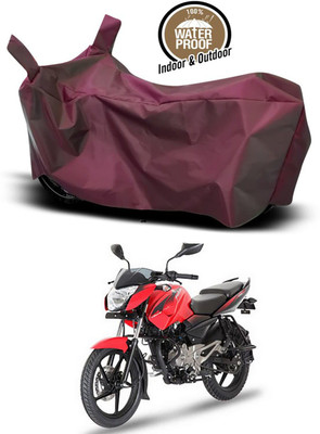 KEDIT Two Wheeler Cover for Bajaj(Pulsar 135 LS DTS-i, Maroon)