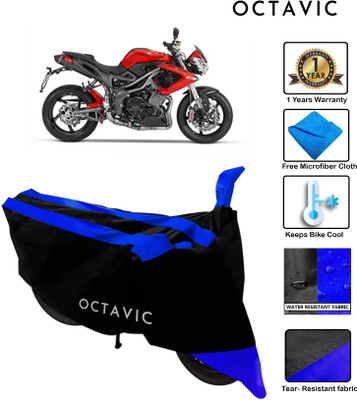 octavic Waterproof Two Wheeler Cover for DSK Benelli(TNT 25, Blue, Black)