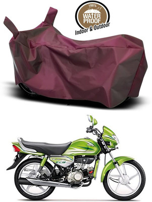 KEDIT Two Wheeler Cover for Universal For Bike(HF Deluxe Eco, Maroon)