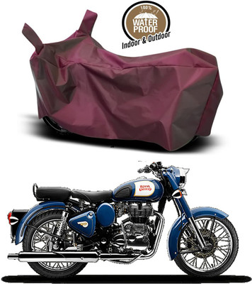 KEDIT Two Wheeler Cover for Royal Enfield(Bullet 350, Maroon)